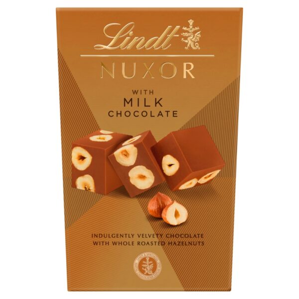 Lindt Nuxor with Milk Chocolate and Whole Roasted Hazelnuts Box